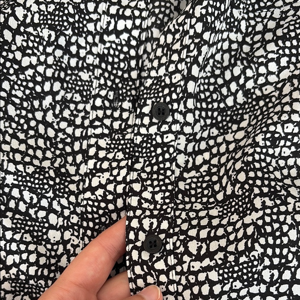 Calvin Klein Patterned Button-Up Blouse - image 3